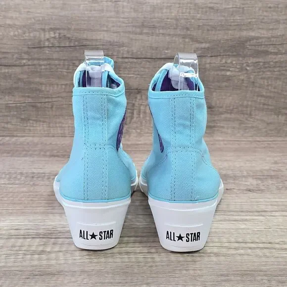 Converse Chuck Taylor Hi Women's Size 8 Turquoise Hidden Heel Wedge Sneakers - Picture 4 of 9